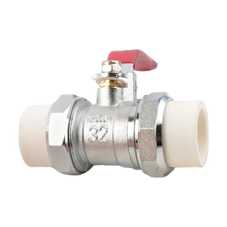 加厚双活接PPR铜球阀热熔阀门水管配件开关PPR75 25 32 4分6分3寸