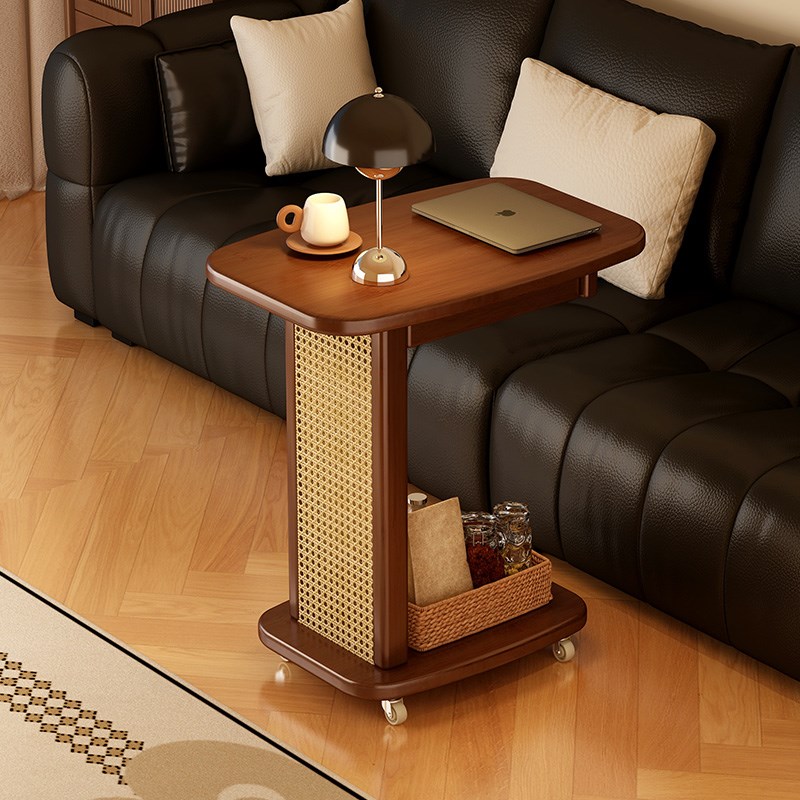 中古小推车沙发边几可移动茶几零食收纳置物架客厅边柜家用小桌子