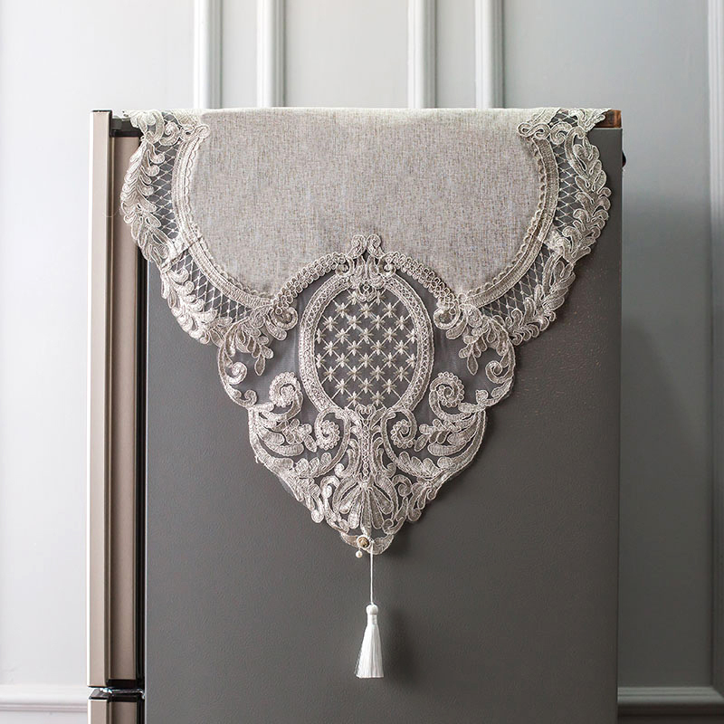 速发欧式多华冰箱盖布对开门单双开门防丝冰箱蕾尘布洗衣机罩奢用