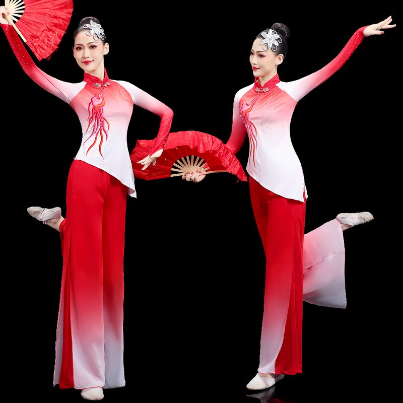 速发套歌舞蹈演出服装新款2装中国风高端广场舞秧歌服秧024新款