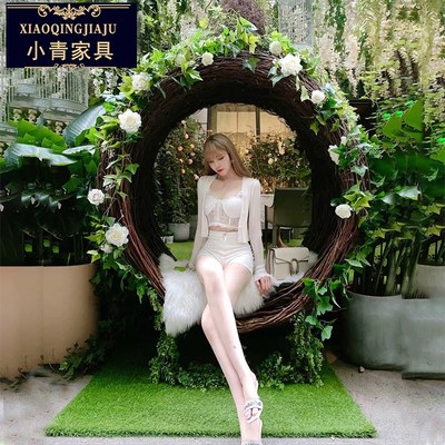 速发悬挂民宿拍摄打爱秋千户外大型卡落鸟巢婚纱椅心地