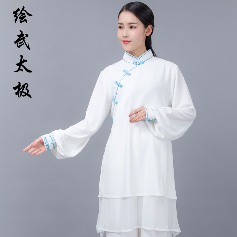 速发太极服襟太男拳练功表演服中国风斜极健身气功比赛服春夏