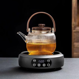 新匠电陶炉1500w家用静音智能B定时煮茶器玻璃煮茶壶茶炉茶具套装