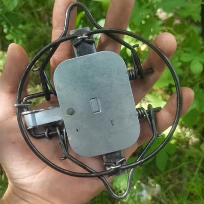 老鼠夹子端捉老鼠捕鼠神器老鼠z夹家用老式圆形灭鼠器钢丝铁丝质