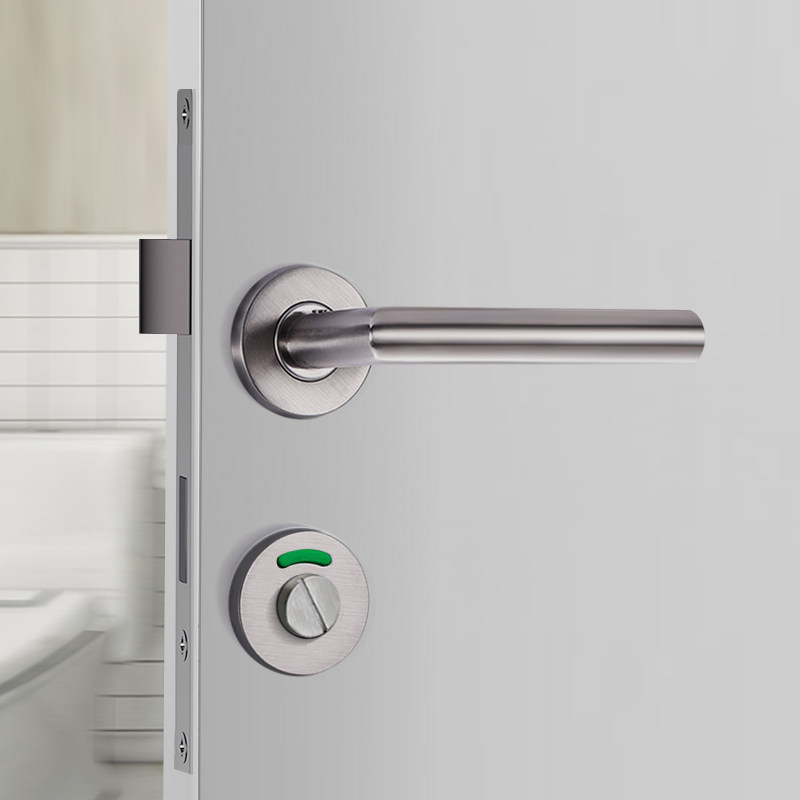 304直角把手公共厕所卫生间y隔断配件红绿门锁加厚有人无人指示