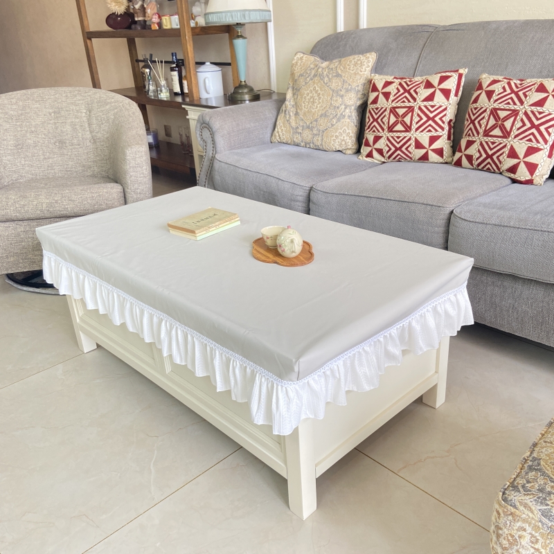 蕾丝长方形e茶几罩桌布防水防油麻将机盖布家用电视柜餐桌烤火炉