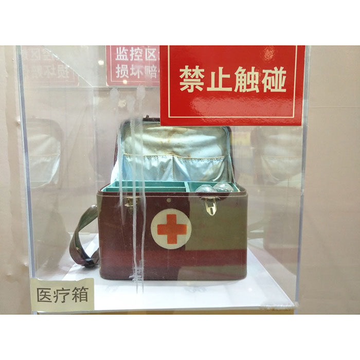 怀旧古董医药箱乡村医生出诊箱赤脚中医医疗急救包U医用箱收藏影