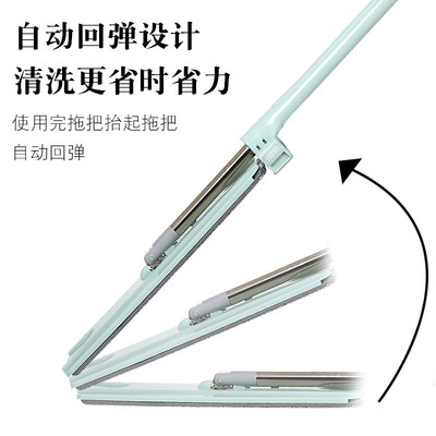 懒人平板拖把2019新款家用旋转L单把免手洗洗衣机夹板拖把抖音神