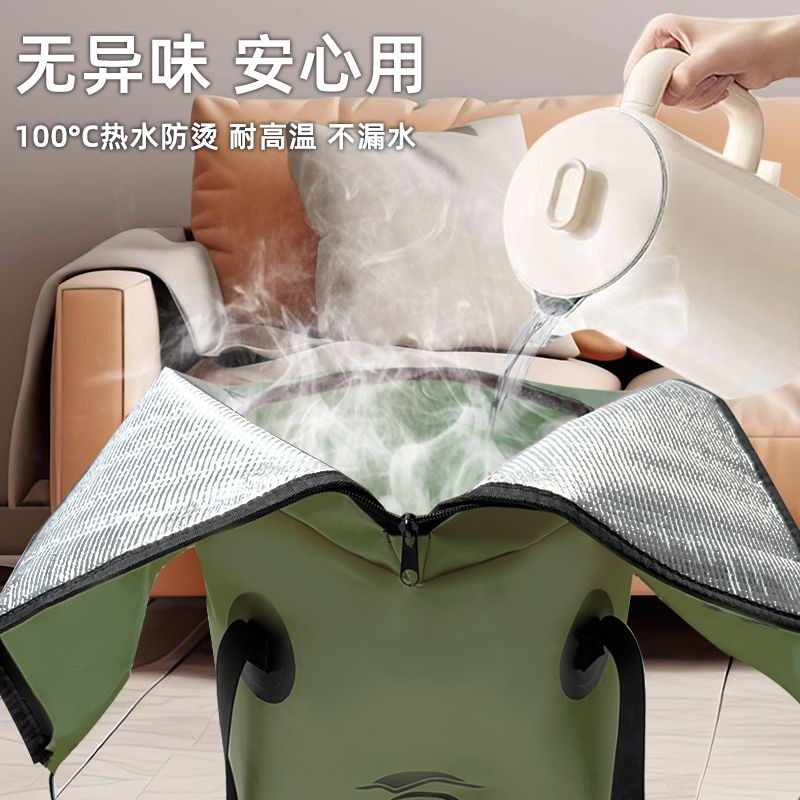 熏蒸泡脚桶过小腿可折叠便携w式泡脚袋高深保温家用旅行洗脚盆水