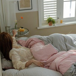 日式A类天竺棉2米被罩150200C被套单件纯棉床单1.8床笠款四件套