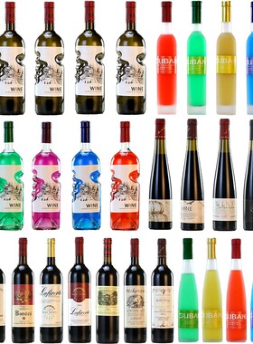 欧式仿真酒柜g装饰品摆件家居客厅酒窖创意样板房摆设红酒瓶道具