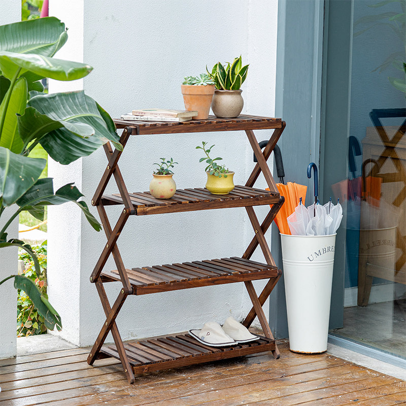 实木花架阳台客厅落地式置物架室外E庭院防腐多肉绿萝多层折叠花,鲜花速递/花卉仿真/绿植园艺,花架,淘宝优惠券,粉丝福利购,淘宝优惠卷