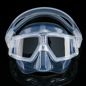 大神款 美人鱼专业自由潜水专D用面镜低容积防雾美颜款