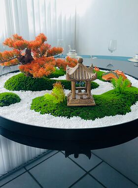 新款酒店餐桌花艺大圆桌中间创意沙盘装饰摆P件餐厅饭店包间摆花