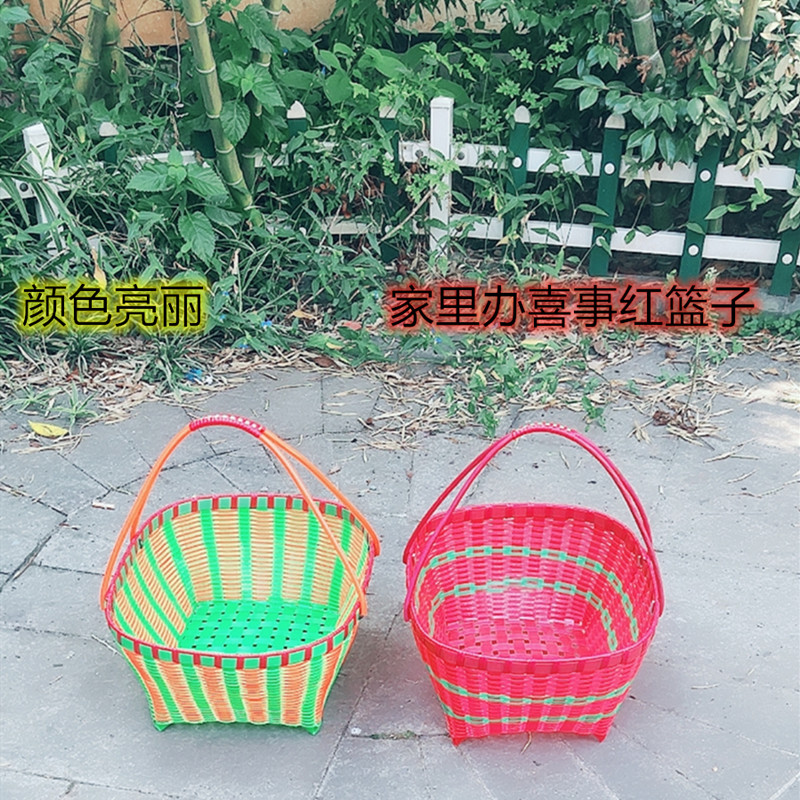 手工编织购物篮洗澡买菜篮子宠物D水果野餐洗浴篮收纳办喜事篮子
