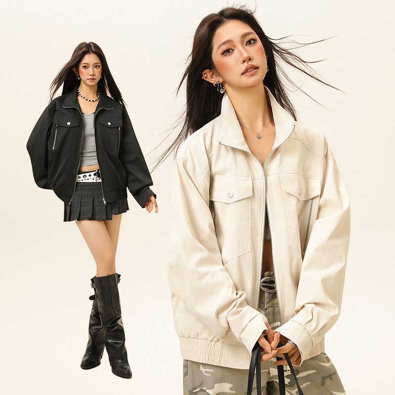 蕉下客工装夹克立领美式抗皱短款外套秋季翻领复古潮ins情侣外套