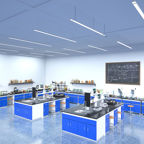 学校实验室工作台钢木中央v实验台通风橱柜学生化学中央边台试剂