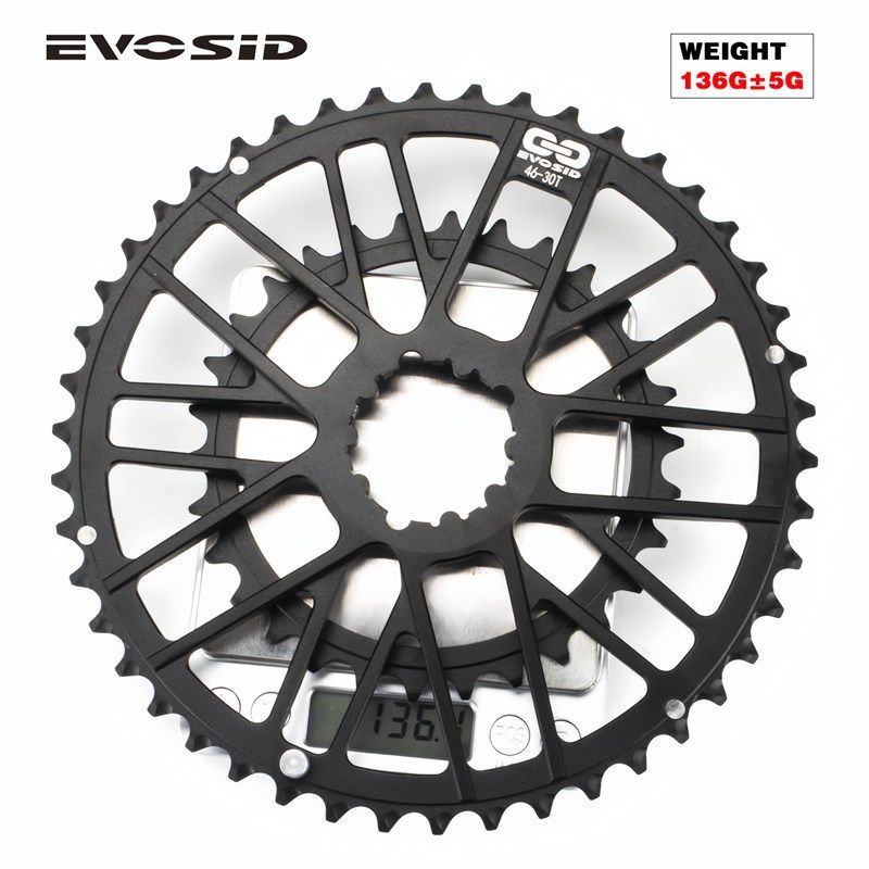 公路自行车牙盘48-32T瓜车盘片46-30T三钉直装GXP砾石U车双盘50-3