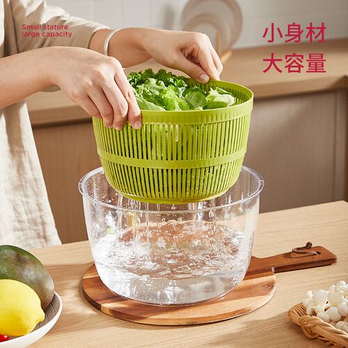 蔬菜沙拉脱水器家k用旋转沥水篮青菜甩干器洗水果神器甩水菜篮洗