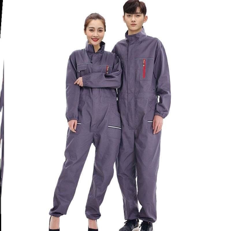 防尘工作服连体套装男修车工装机修透气大K码背带裤吊带裤耐磨防