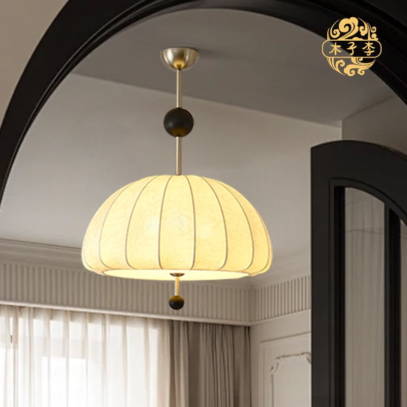 速发法式风卧室吊灯复古南洋客艺印花卧厅书房主布餐厅衣帽间灯具