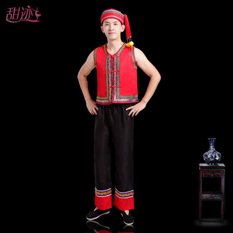 速发少数民族服饰男家南民族风葫芦丝表演服苗族舞蹈出演服土云族
