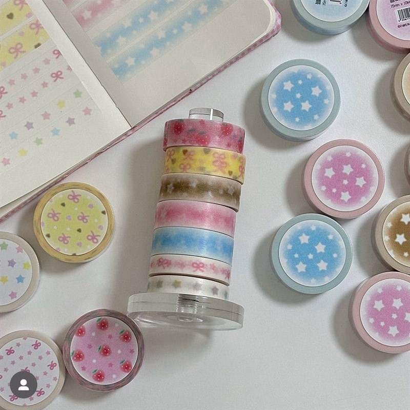 速发韩系可爱is风和纸胶带草莓蝴蝶结五角星手帐拼贴装饰素材胶带