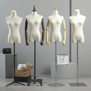 速发韩版模特道具半全身人体模特架子服装店模特台纱橱窗人婚展示
