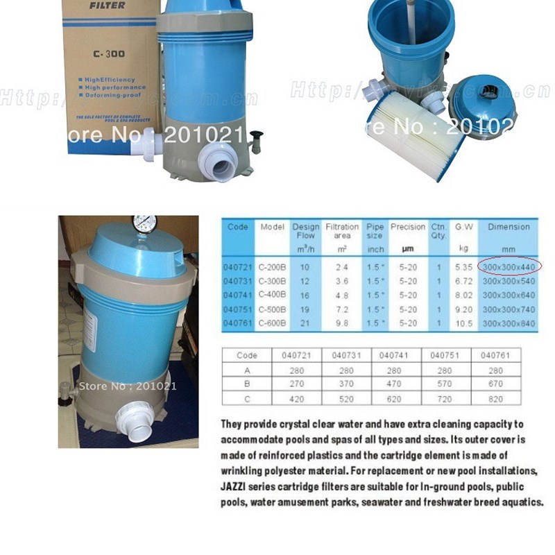 泳池滤芯FD2091-JAZZI爵仕:C100-C200-C30L0-C400-C500-C600