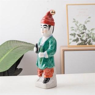 包邮灵神老姬爷灵官爷路神陶瓷神像跑差摆件
