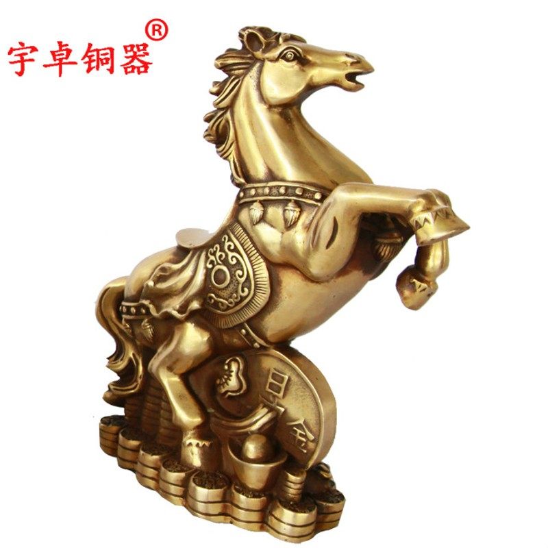 宇卓铜器铜马生肖马家居饰品马工艺品摆件 纯铜马黄铜马