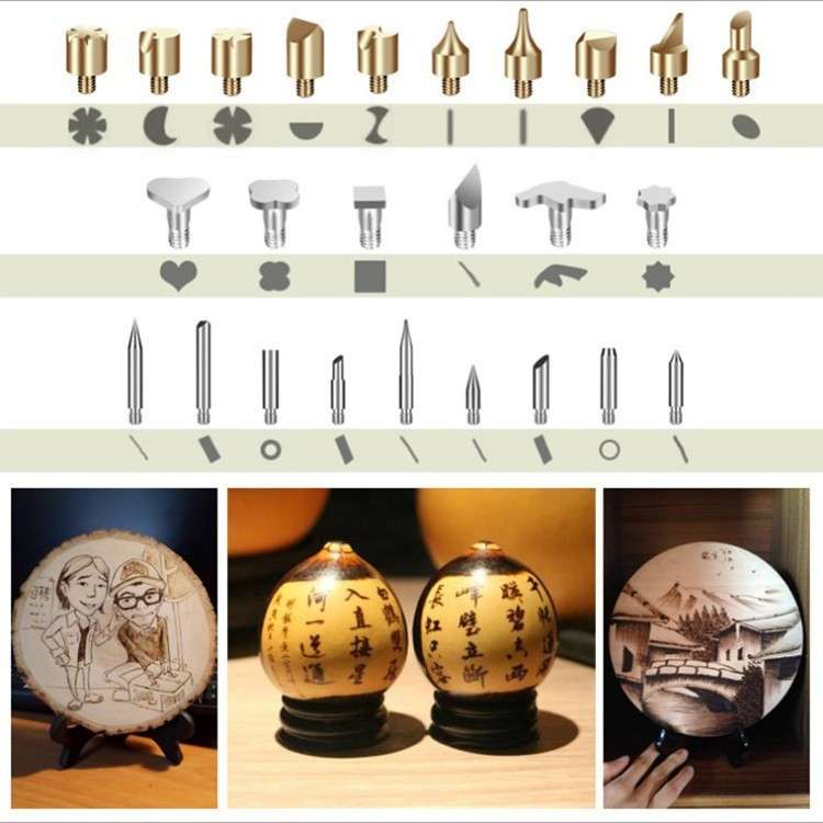 53件套电烙铁烙画葫芦烙铁头烙画工具雕刻烫画烙画头烙画配件