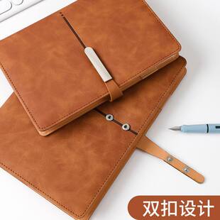 A5商务办公笔记本B5加厚值会议颜高学生子记录记事本笔记本搭扣