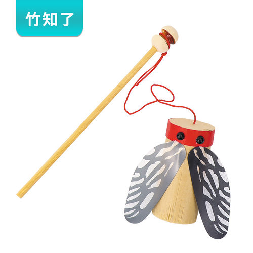 竹知了蝉diy传统手工艺品小制作幼儿园童材料学生声音共鸣玩教具