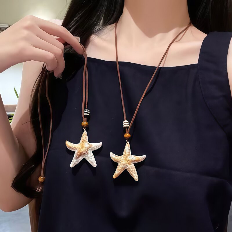 简约海星毛衣链轻奢小众设计