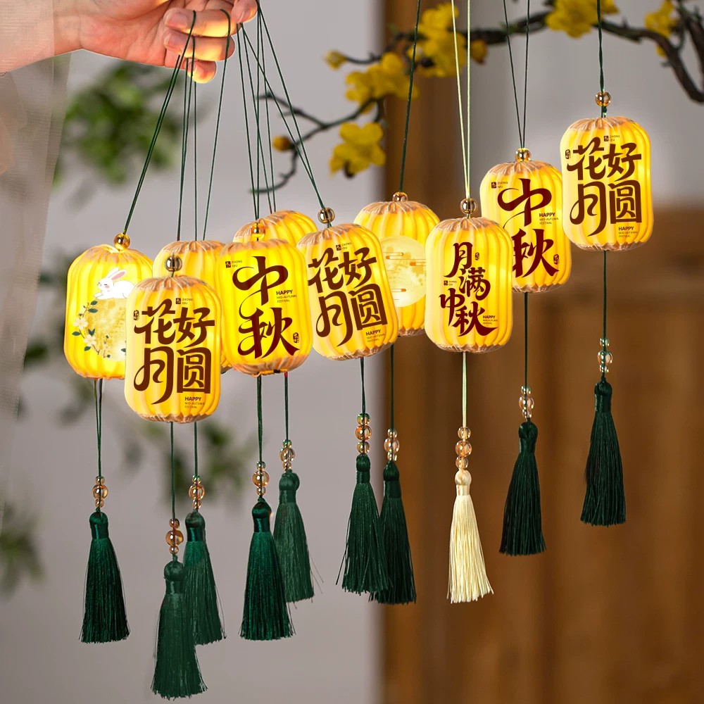 中秋国庆古风小灯笼挂饰新