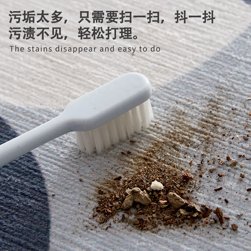 速发椭圆形床边意式极简地毯房间床前地垫卧室侘寂风主卧床下拍照