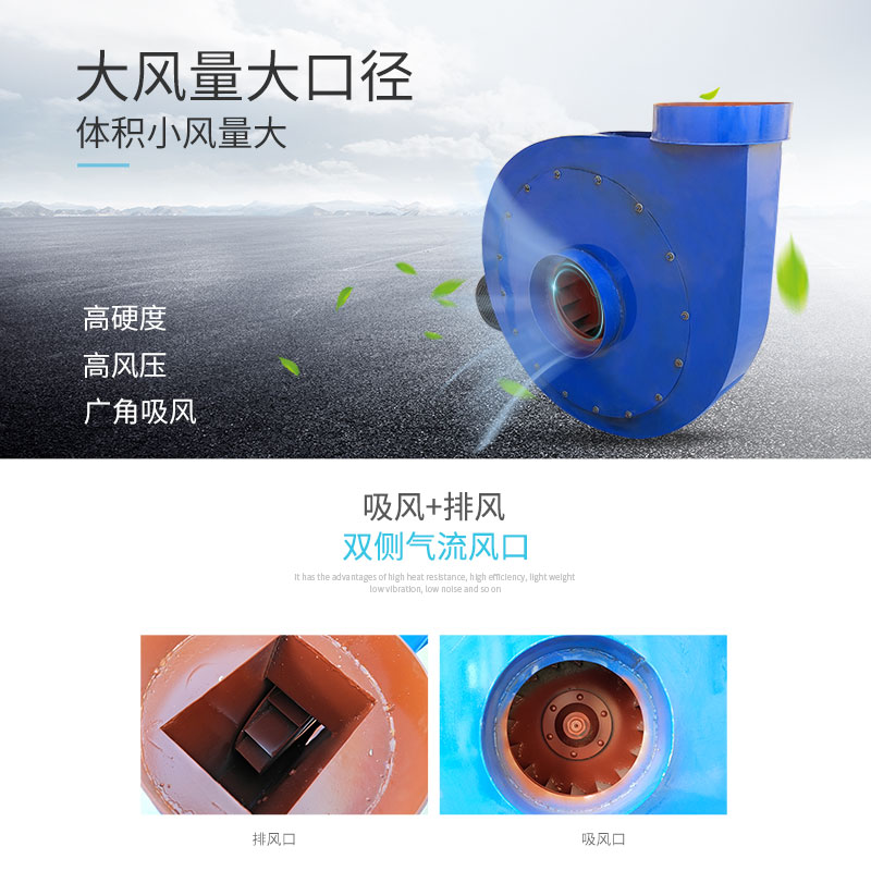 速发Y-55C型锅炉引风机排风机工业排尘抽风机耐高温管道离心风机