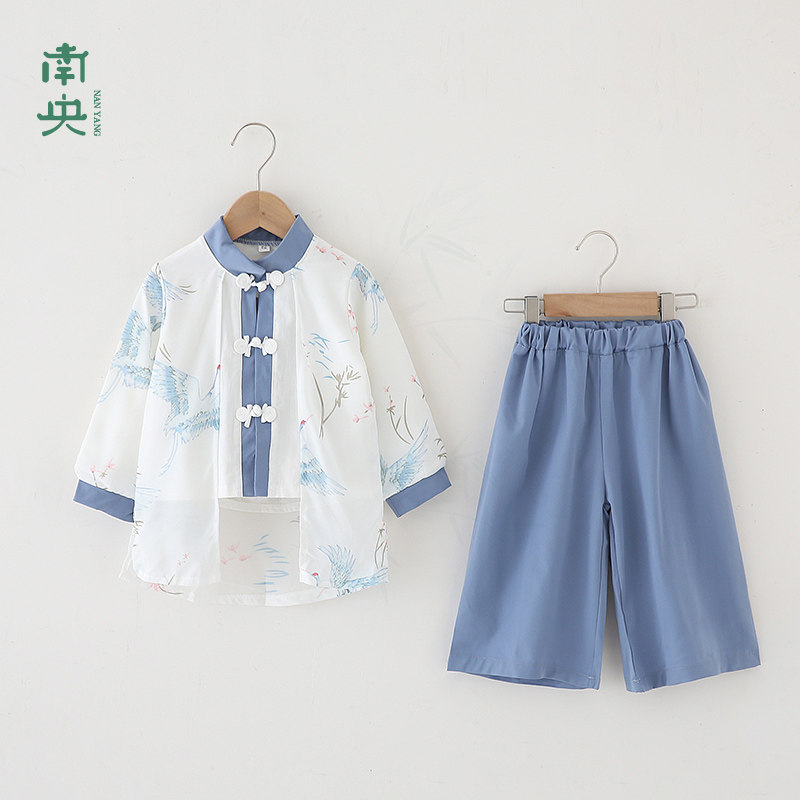 现货速发中国风男童汉服春秋套装改良古装儿童唐装男孩国学服演出