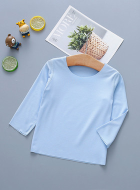 速发Babaa婴儿莫代尔长袖无骨T宝宝打底上衣0-岁儿童衣服