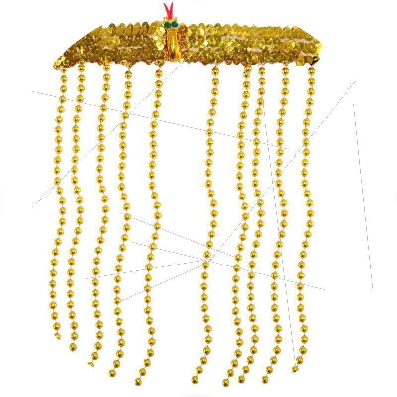 现货速发头饰埃及艳后金色式埃及服装配饰节串珠头带法老