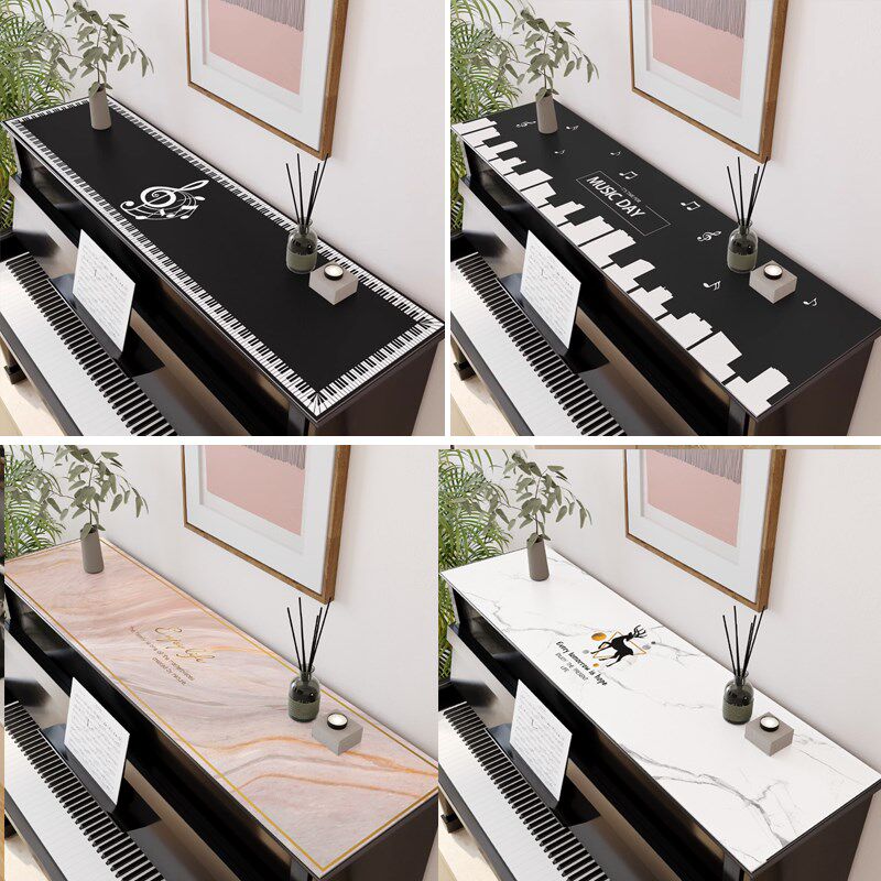 速发钢琴罩顶盖布顶半罩轻奢防尘罩遮盖布半罩高级感保护套防尘垫