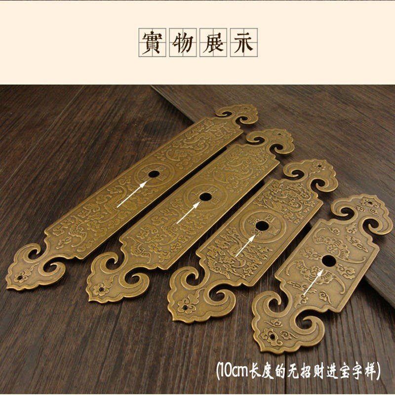 速发仿古拉手中式纯铜直条把手柜门拉手铜拉02手五金家具铜配件