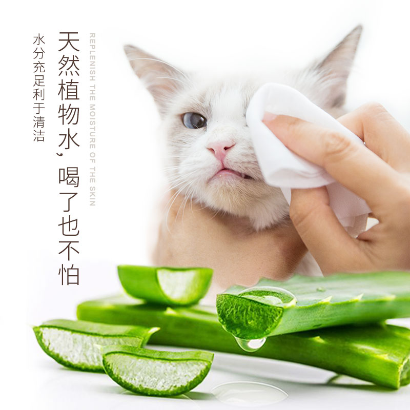 速发湿巾猫咪清洁泪痕湿纸巾消毒杀毒幼猫大清洁用品