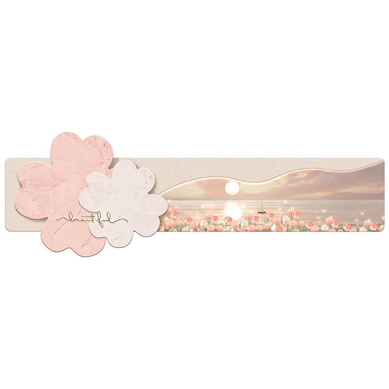 现货速发简约卧室床头装饰画创意花卉灯画主卧房间带灯壁画酒店氛图片