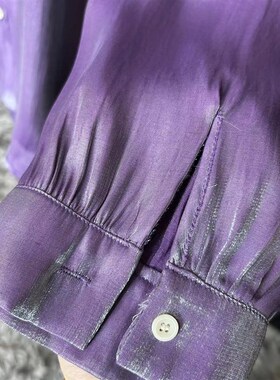 快速发货WYZ盖盖舞台爵u士衬衫紫色蓝闪闪衬衫灯笼袖人鱼姬衬衫宽