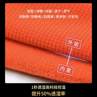 轻量化微格绒男款抓绒衣,春季打底保暖速干防静电户外通勤SZ22055