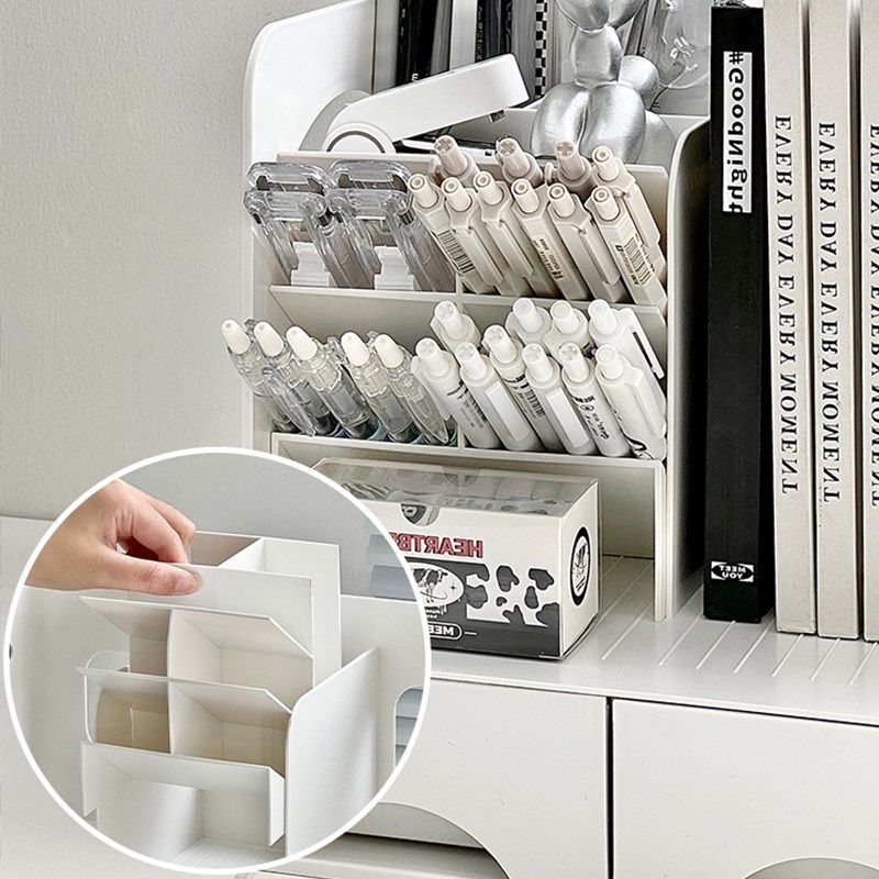 桌面收纳盒学生书立办公室文件A4收纳置物架书桌U抽屉式笔筒整理,收纳整理,桌面收纳盒,淘宝优惠券,粉丝福利购,淘宝优惠卷