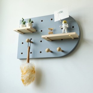 电表箱装饰画洞洞板置物架配电箱遮挡盖板挂钩R玄关墙上实木衣帽