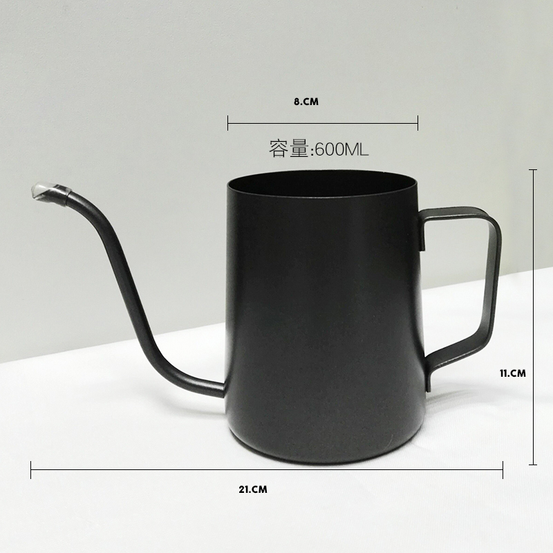 手冲咖啡壶长嘴细口不锈钢冲泡壶家用滴滤式配套器具古铜色.600cc